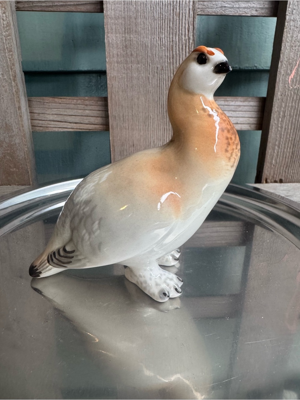 Vintage Lomonosov LFZ Porcelain Partridge Bird Figurine USSR